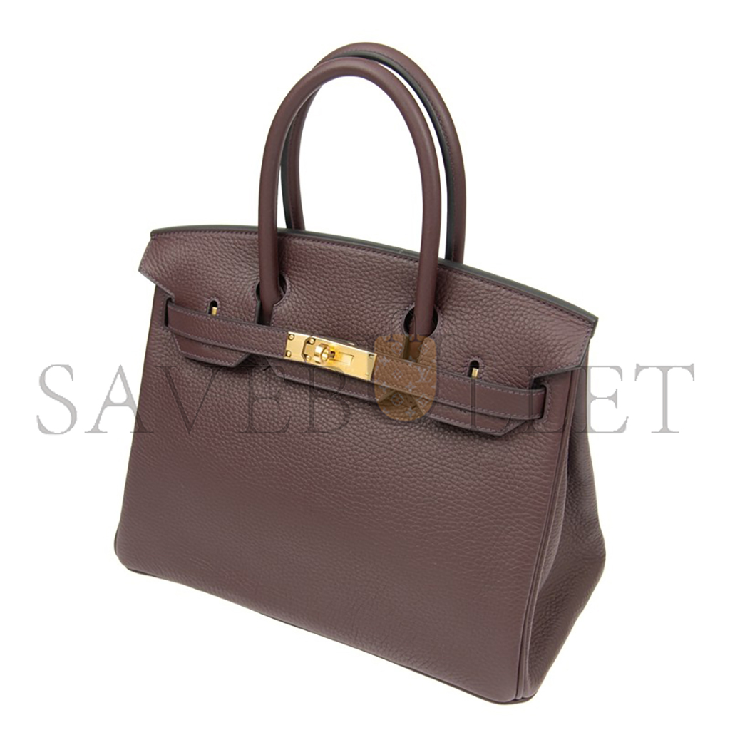 HERMES MASTER BIRKIN 25 TOGO LEATHER CERAMIC COLOR HIGH-END LUXURY GOLD BUCKLE HANDBAG BK300GTCGP5297 (25*20*13cm)